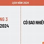 Lịch Dương Tháng 3 Năm 2024