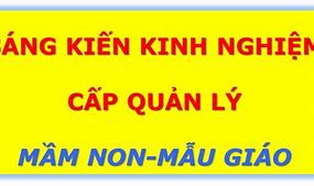 Sáng Kiến Kinh Nghiệm Quản Lý Bán Trú Mầm Non